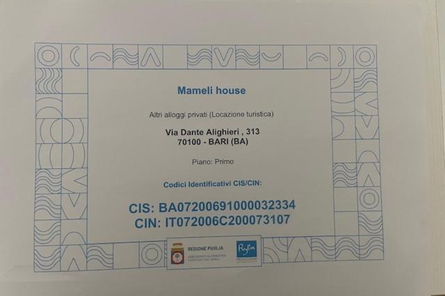 Mameli House Lejlighed Bari Eksteriør billede